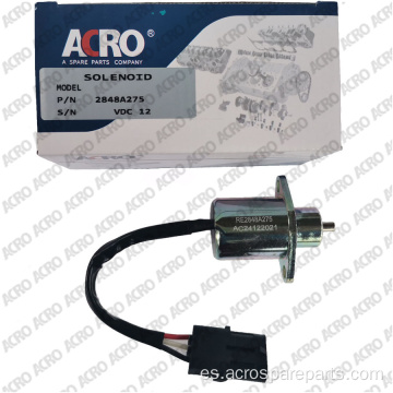 Solenoide de cierre de combustible de 12V 2848A275 para Perkins Hyster